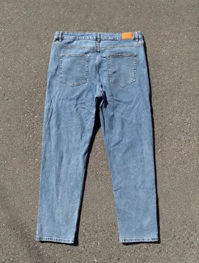 Par Jeans de mezclilla azul claro, Baggy minimalis - miniatura 3