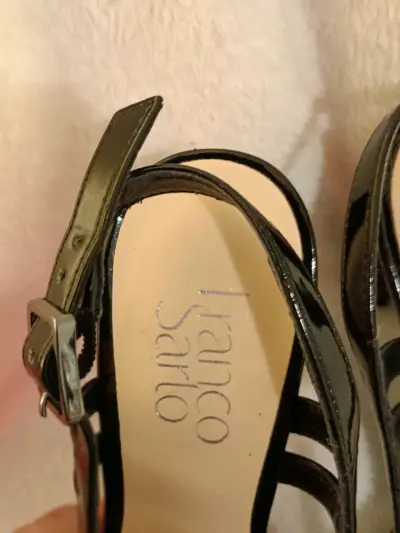 Zapatos de tacón negro gamuza charol Franco Sarto - miniatura 4