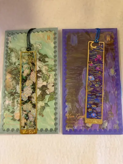 Marcapáginas de Metal Van Gogh con Diseño Floral - miniatura 1