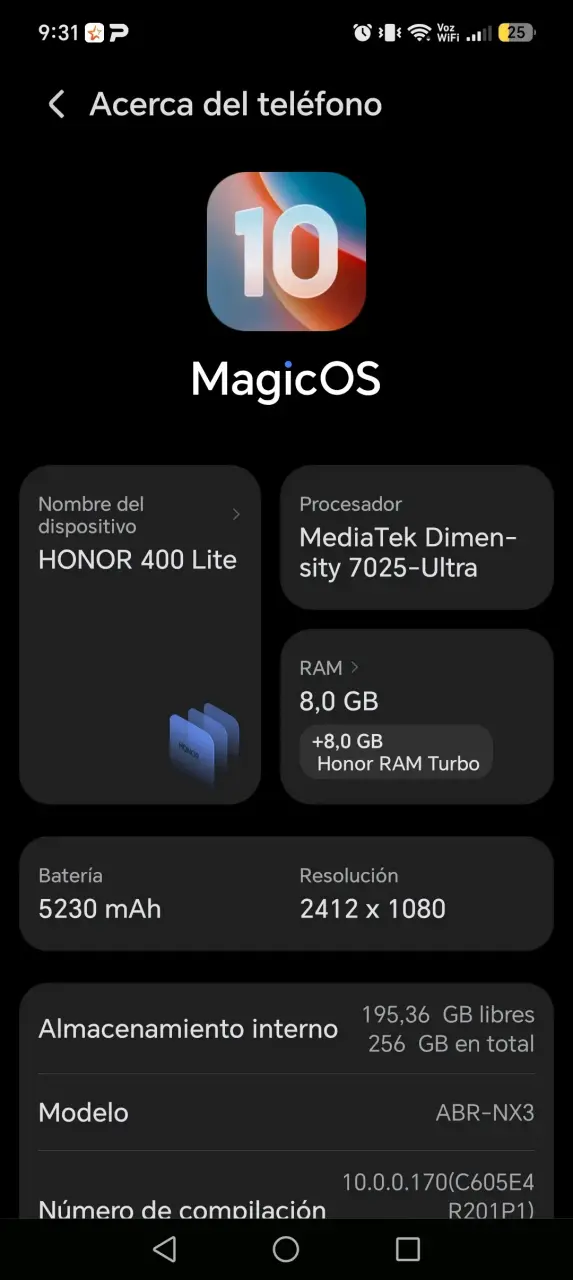 Smartphone Honor 400 Lite 256GB Gris - 3