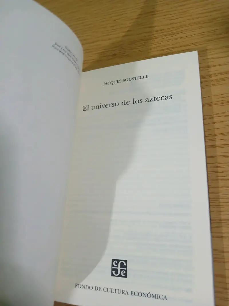 Libro 'El Universo de los Aztecas' de Jacques Soustelle - 2
