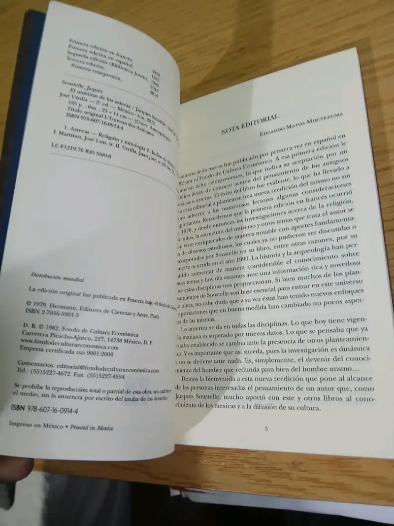 Libro 'El Universo de los Aztecas' de Jacques Soustelle - 3