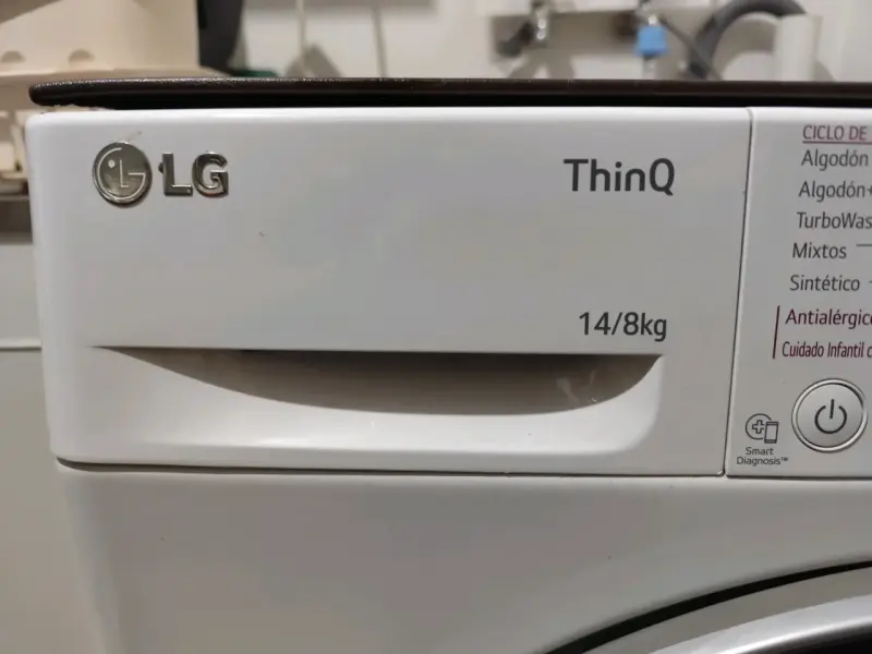 Lavadora secadora LG ThinQ 14/8kg blanca - 5
