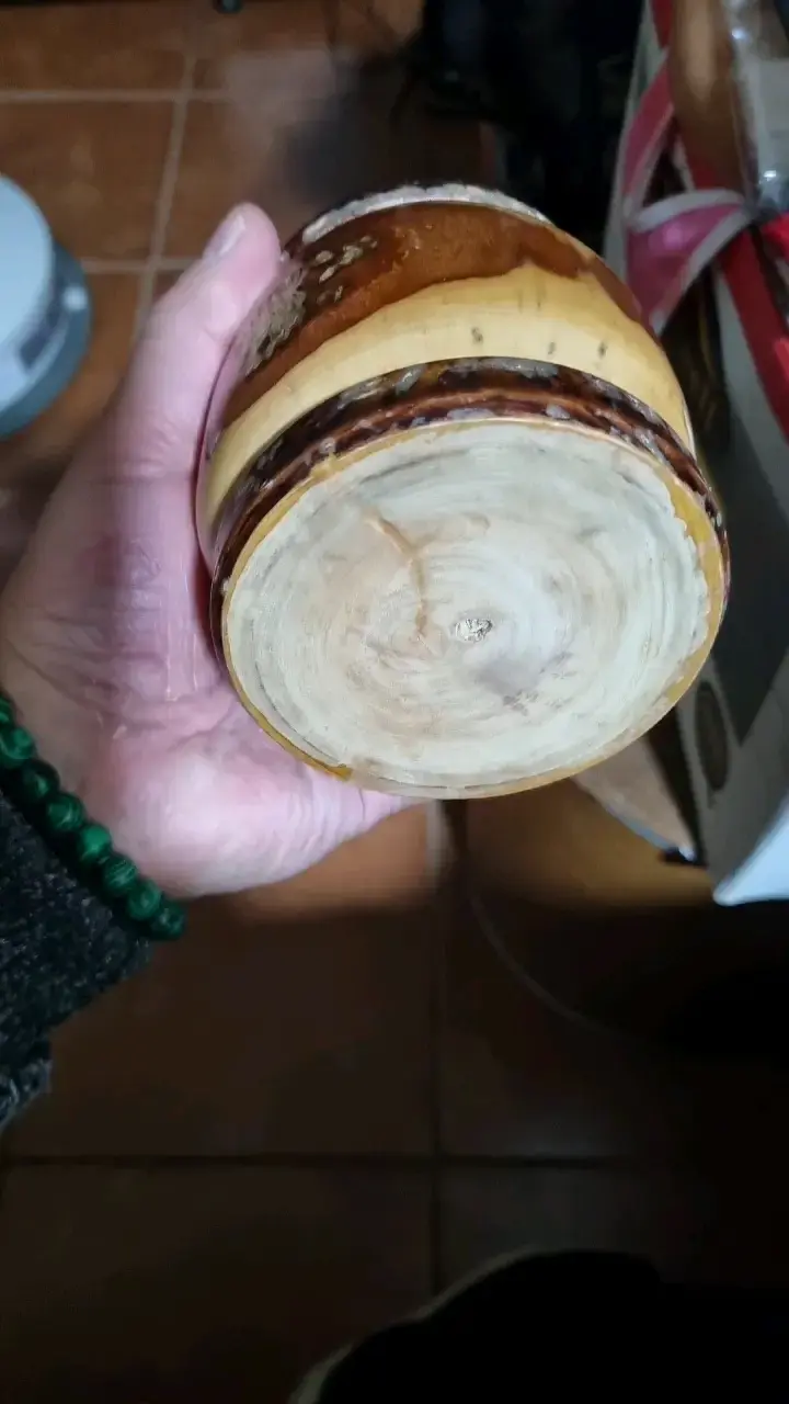 Mate de madera artesanal con interior de acero - 2