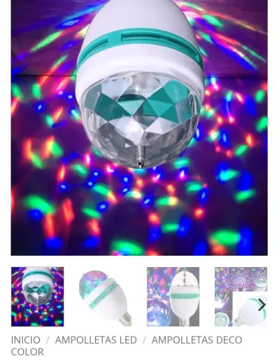 Ampolleta LED giratoria de colores - miniatura 1
