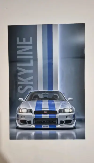 Póster Nissan Skyline GT-R R34 - miniatura 1