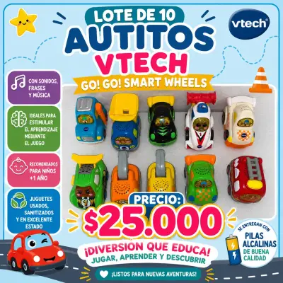 Lote de 10 autitos VTech Go! Go! Smart Wheels - miniatura 2