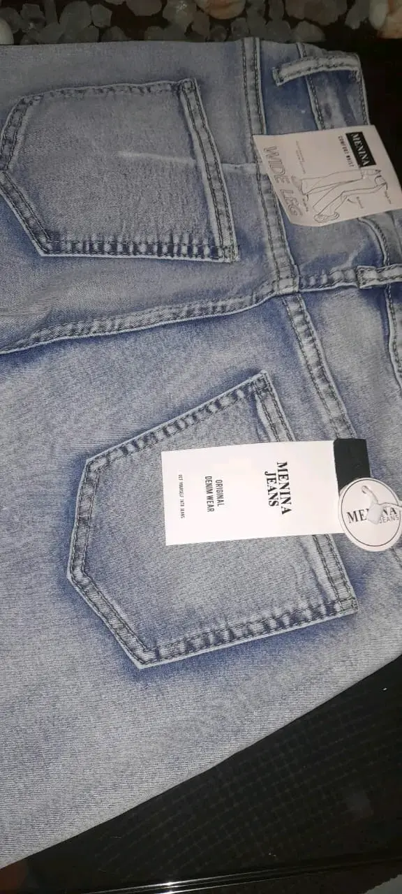 Jeans de mujer con brillo marca menina talla 40 - 2