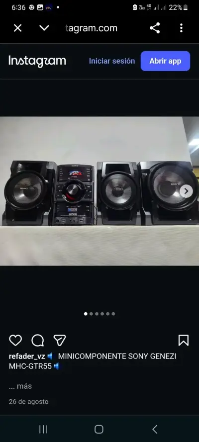 Minicomponente Sony Genezi MHC-GTR55 en buen estado - miniatura 10