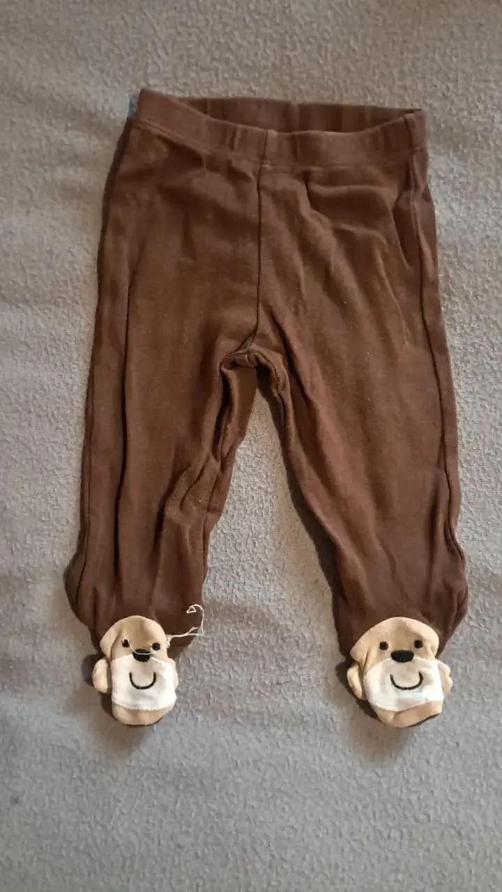 Pantalones de bebé con pies suaves y estampados - 5