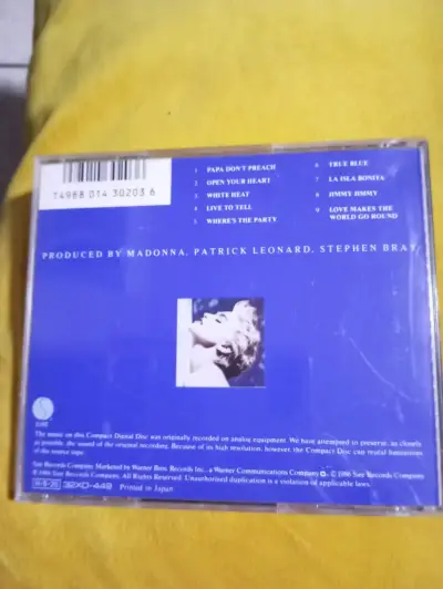 CD Madonna – True Blue (1986) Primera Edición Japo - miniatura 2