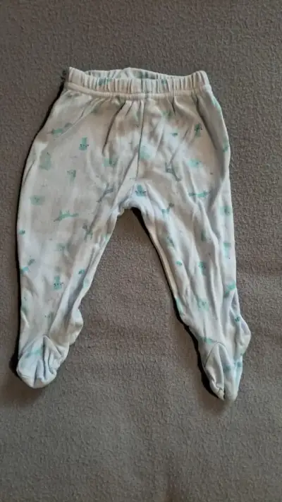 Conjunto de pantalones de bebé con pies - miniatura 2