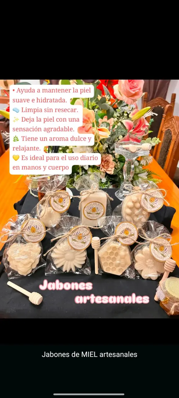 Jabones artesanales de glicerina con miel - 1