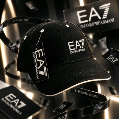 Gorra negra Boss con logo estampado - miniatura 3