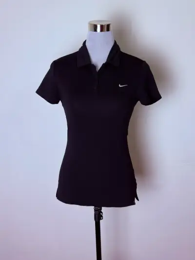 Polera Polo Negra Nike XS Dri-Fit Mujer - miniatura 2