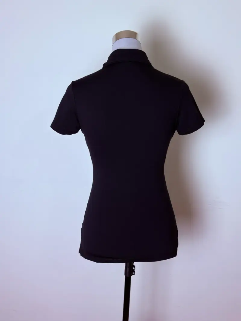 Polera Polo Negra Nike XS Dri-Fit Mujer - 3