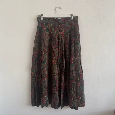 Falda larga estampada vintage Adolfo - miniatura 1