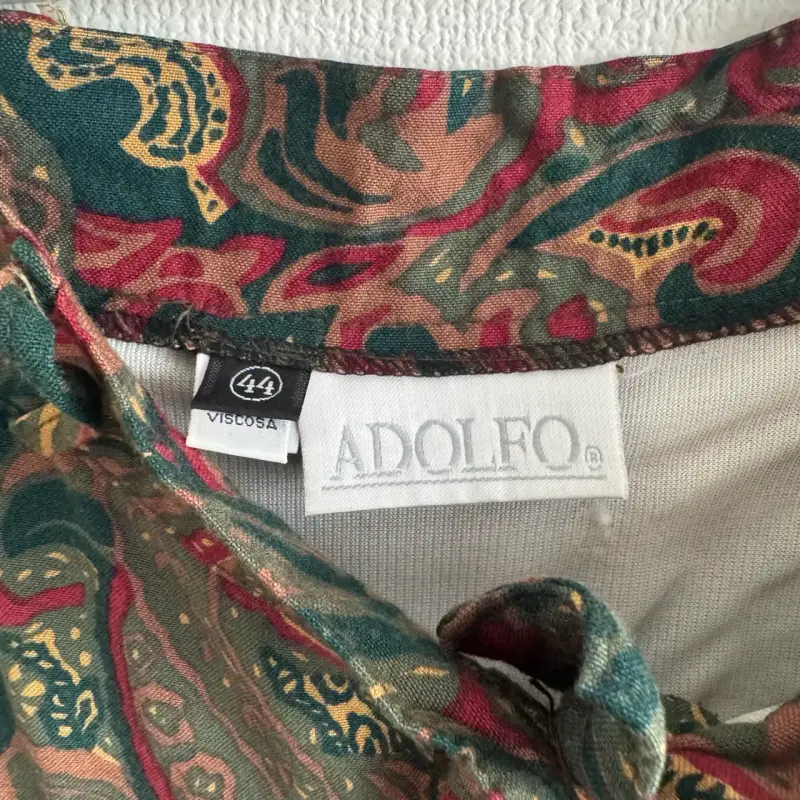 Falda larga estampada vintage Adolfo - 4
