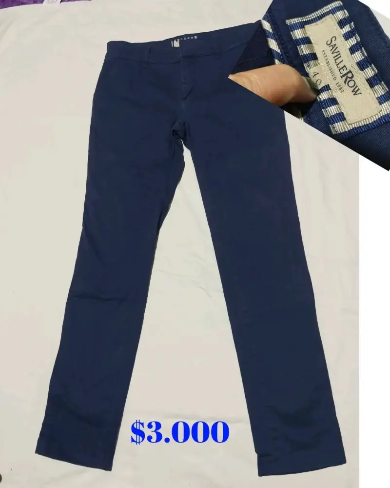 Pantalones azul marino Saville Row