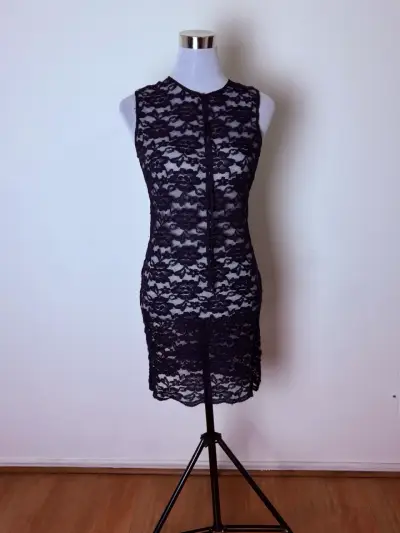 Vestido MNG Suit de encaje azul marino - miniatura 2