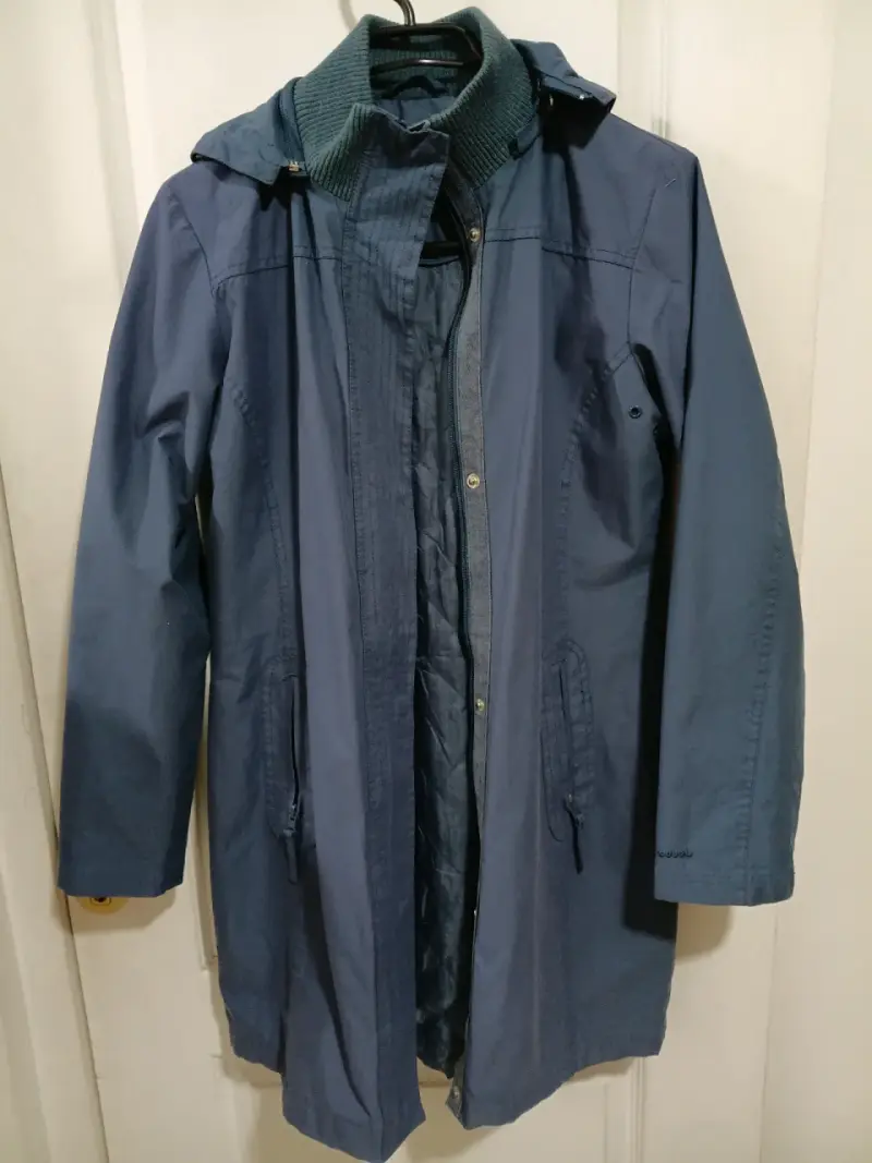 Chaqueta azul con capucha para mujer, talla "S" - 1