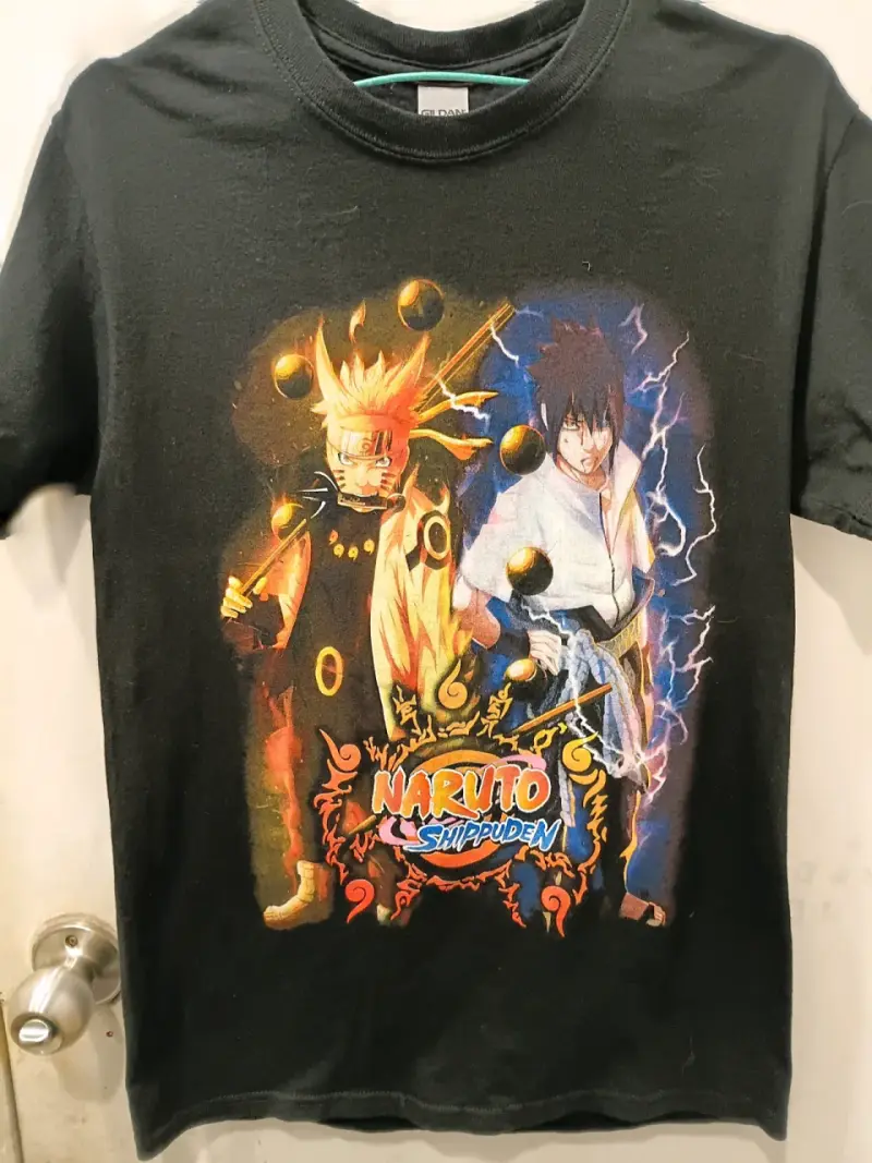 Polera Naruto Shippuden Gildan Negra