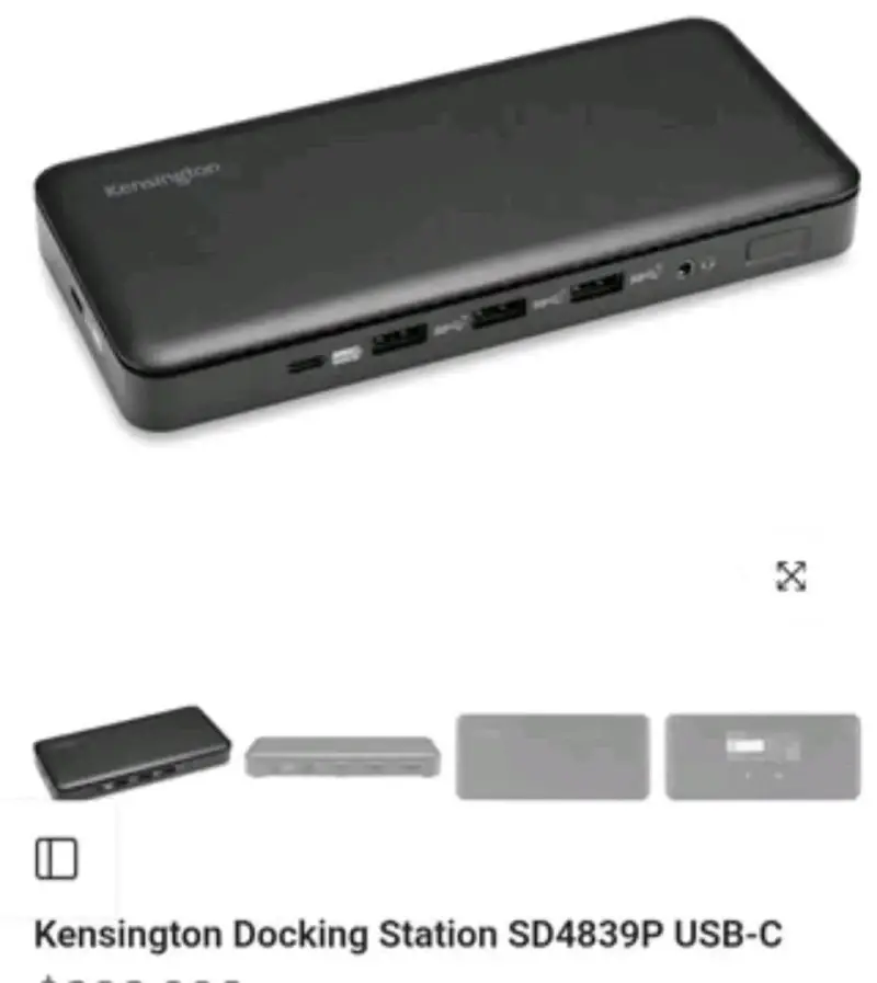 Docking Station Kensington SD4839P USB-C Triple Video - 1