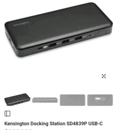 Docking Station Kensington SD4839P USB-C Triple Video - miniatura 1
