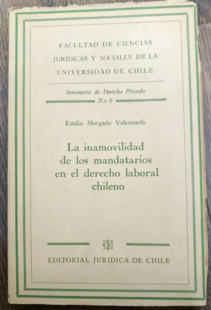 Libro sobre derecho laboral chileno por Emilio Morgado