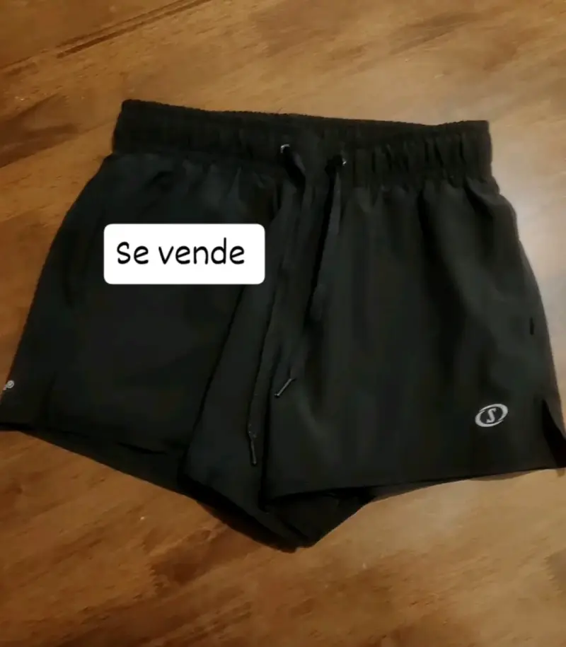 Shorts deportivos negros para mujer - 2