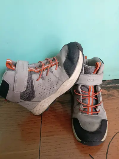 Botines de niño Colloky gris y naranja - miniatura 2