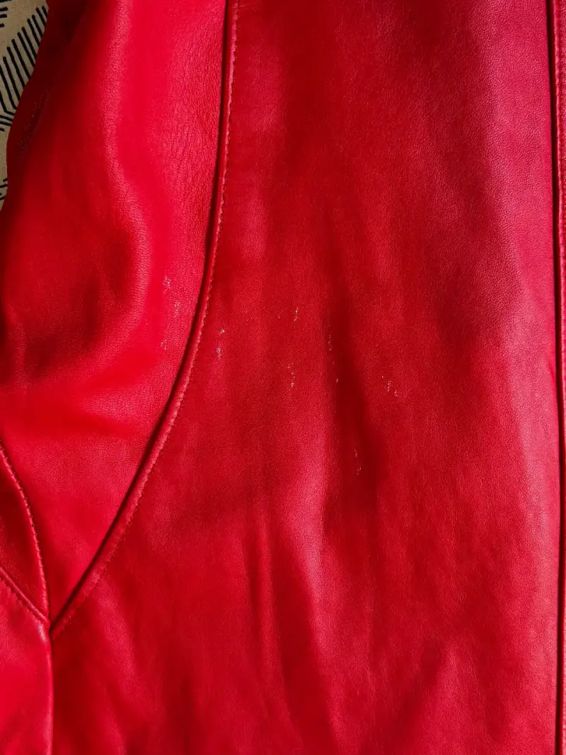 Chaqueta de cuero roja Vera Pelle - 5