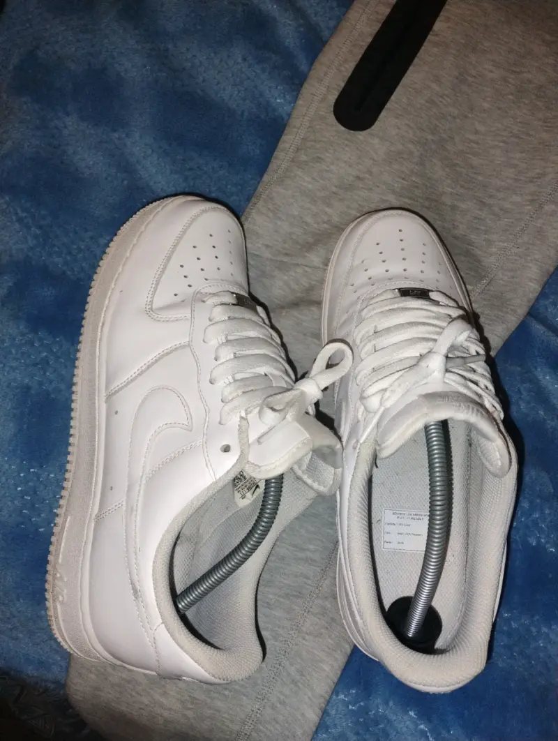 Zapatillas deportivas blancas de cuero para hombre - 1
