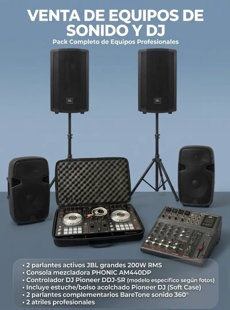 ‼️OFERTA‼️ Pack Completo de Equipos de Sonido y DJ - 1