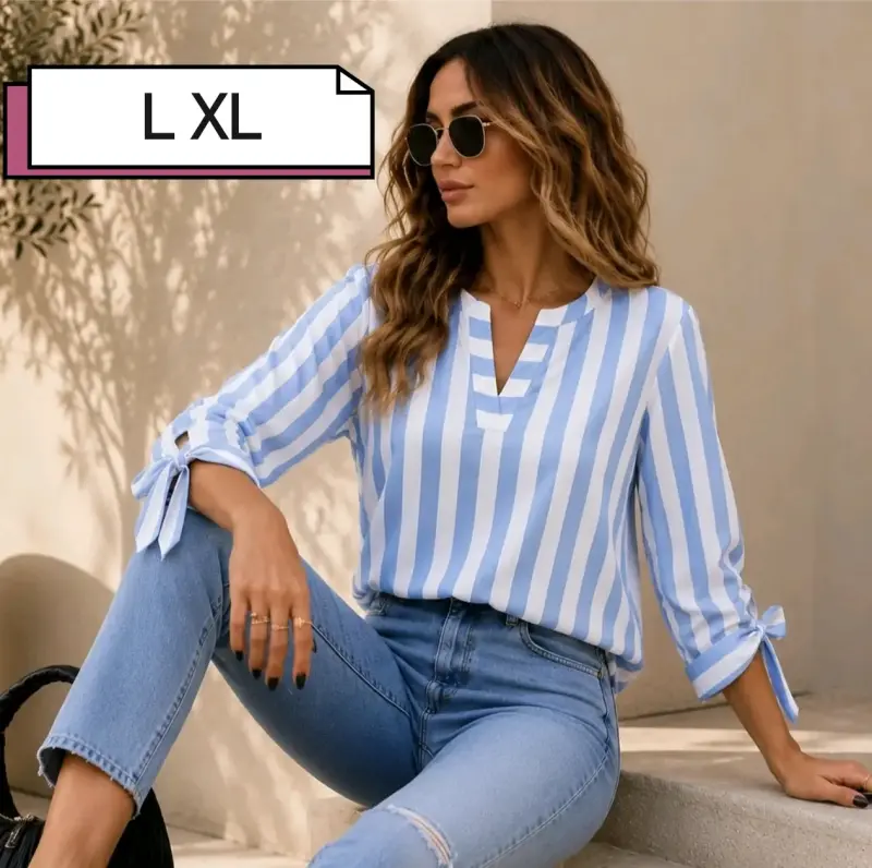 Blusa de viscosa a rayas - 2