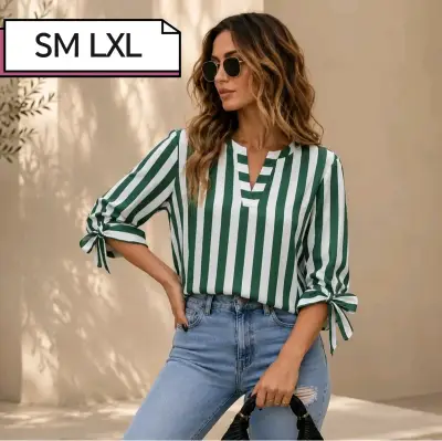 Blusa de viscosa a rayas - miniatura 5