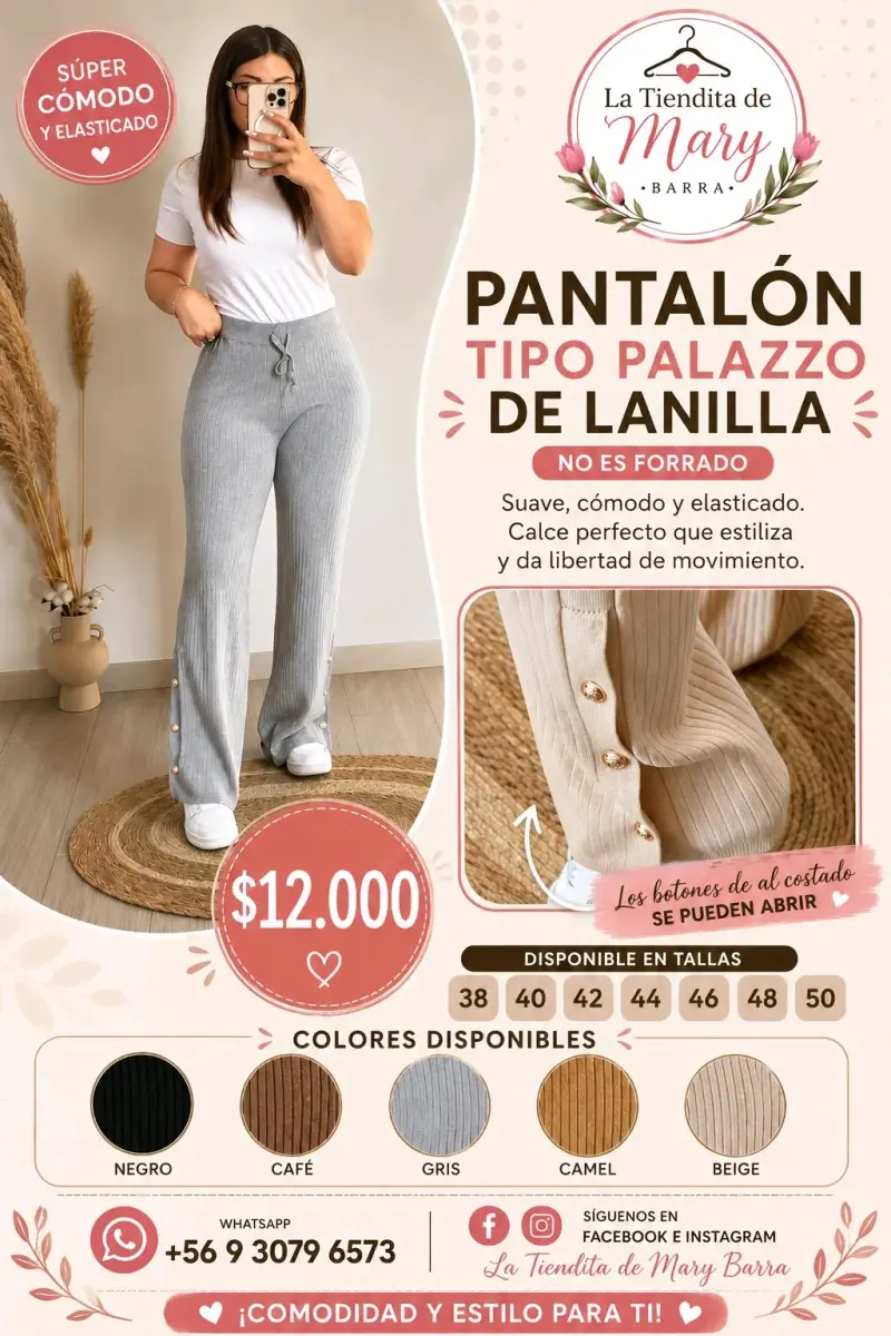 Pantalón Palazzo de Lanilla - 1