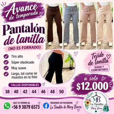 Pantalón de lanilla palazo - miniatura 1