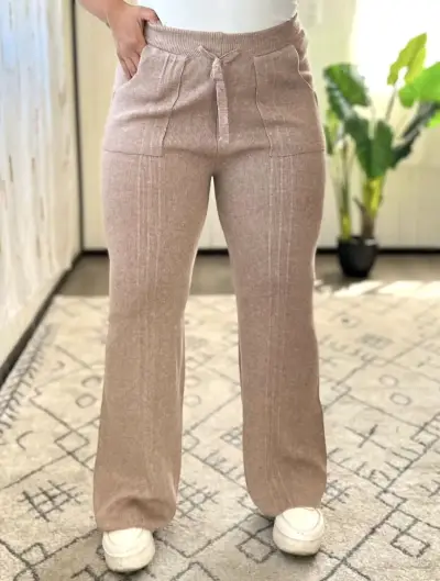 Pantalón de lanilla palazo - miniatura 3