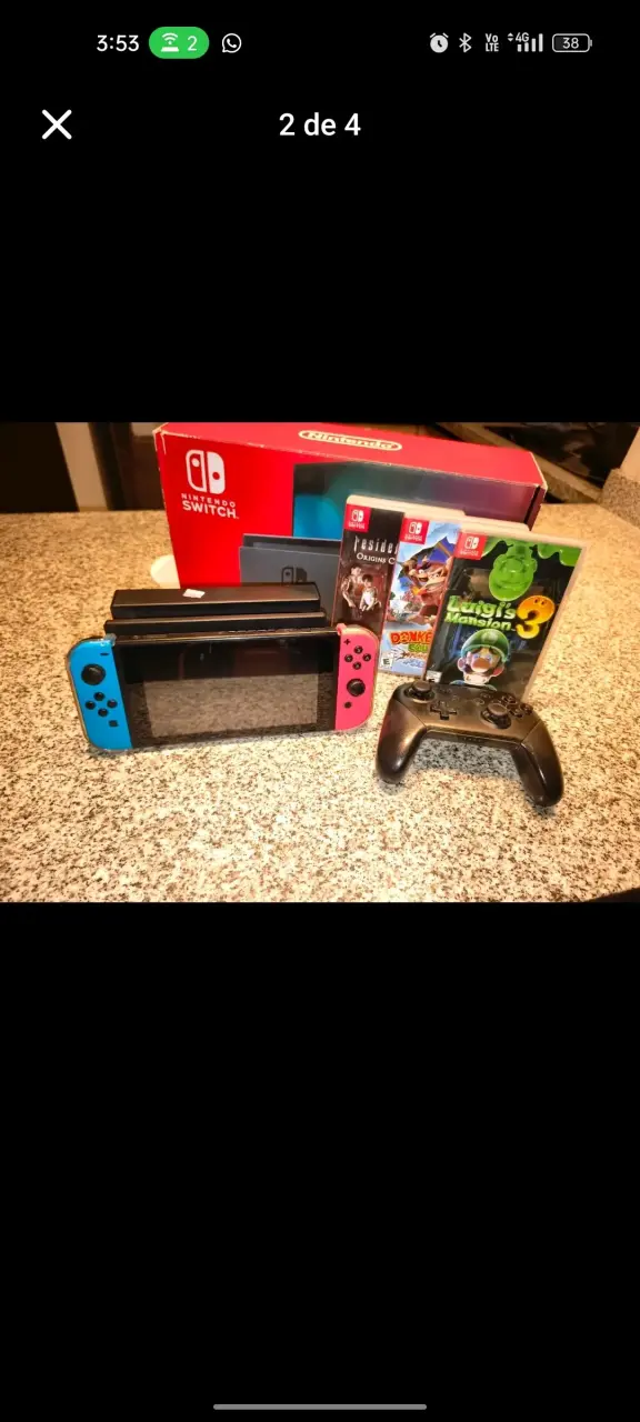 Consola Nintendo Switch con juegos y control Pro - 2