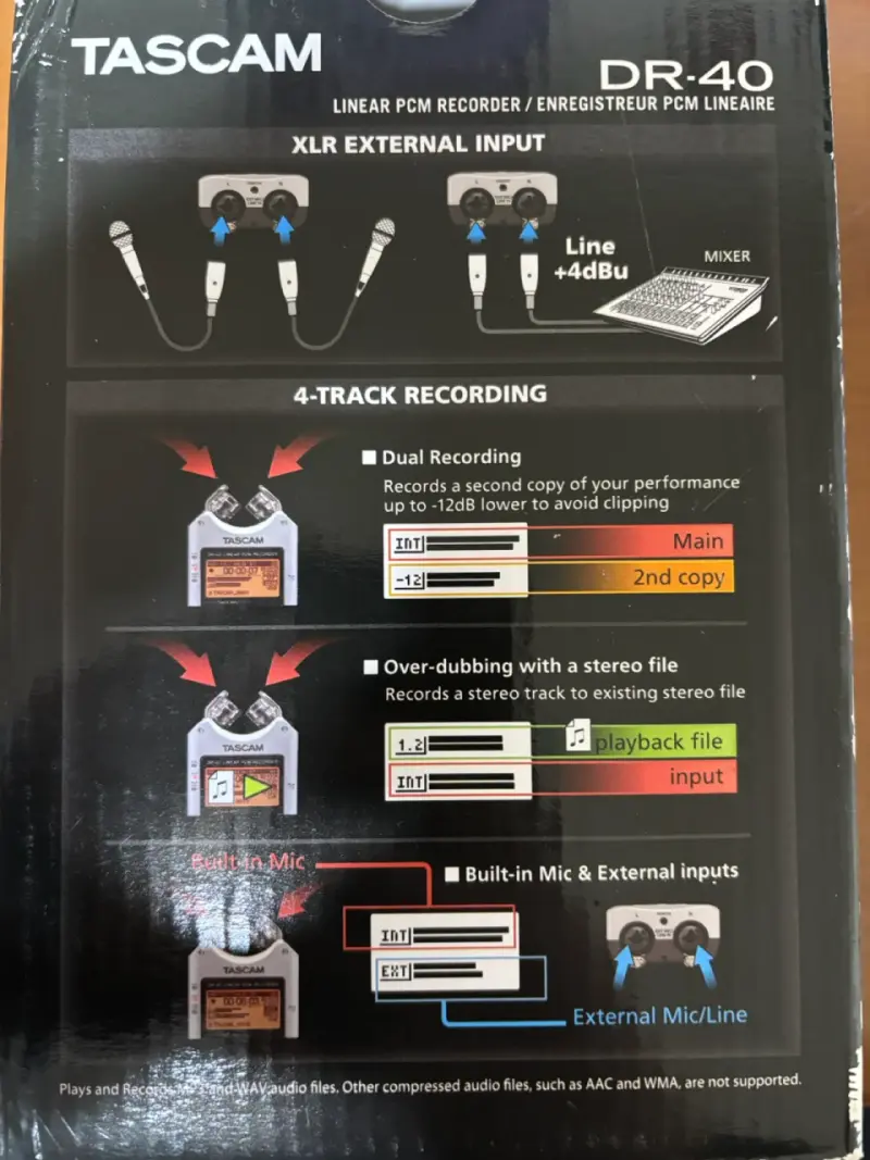 Grabadora de Audio Tascam DR-40 Versión 2 - 5