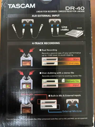 Grabadora de Audio Tascam DR-40 Versión 2 - miniatura 5