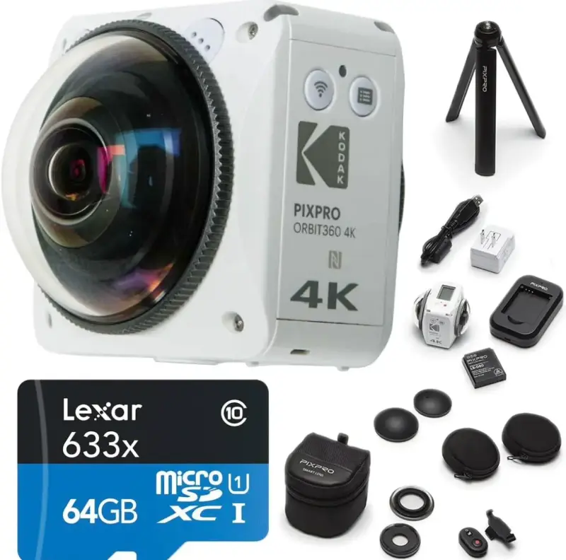 Cámara 360 Kodak Pixpro Orbit360 4K con Accesorios