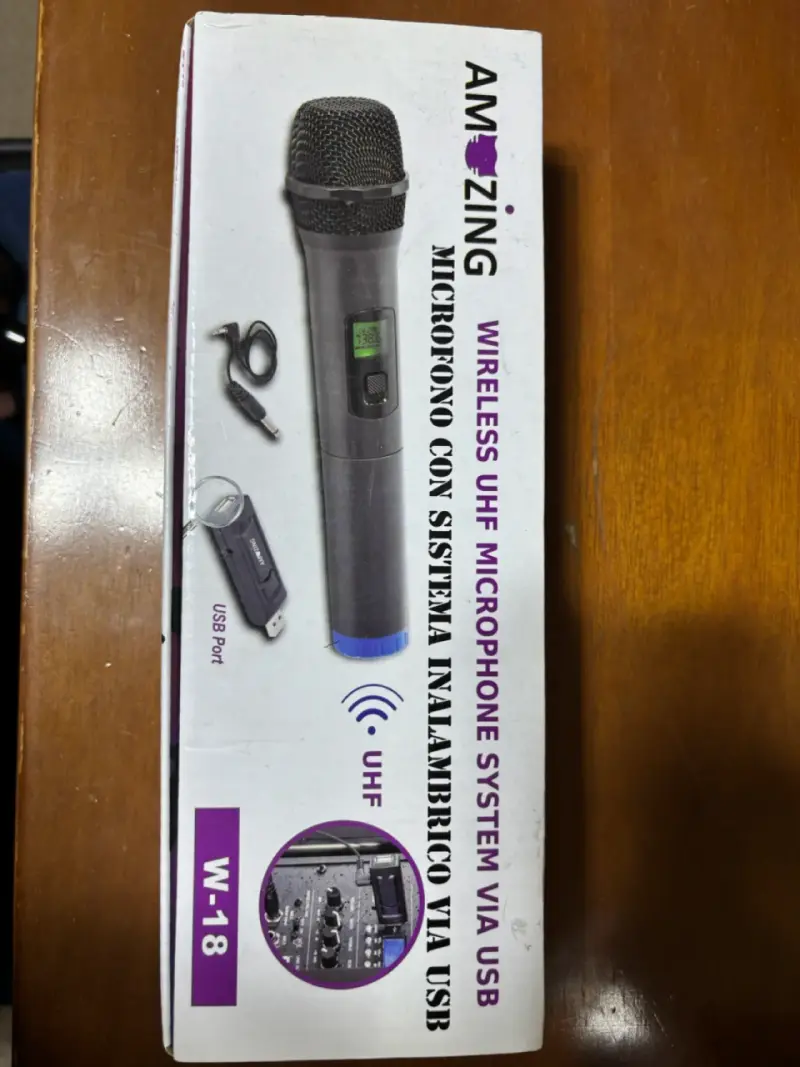 Micrófono inalámbrico UHF Amazing con USB