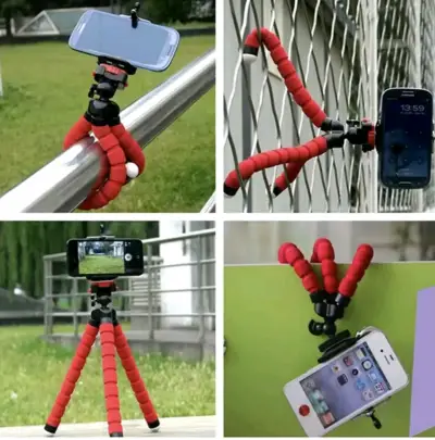 Trípode flexible para smartphone y cámara con control remoto - miniatura 4