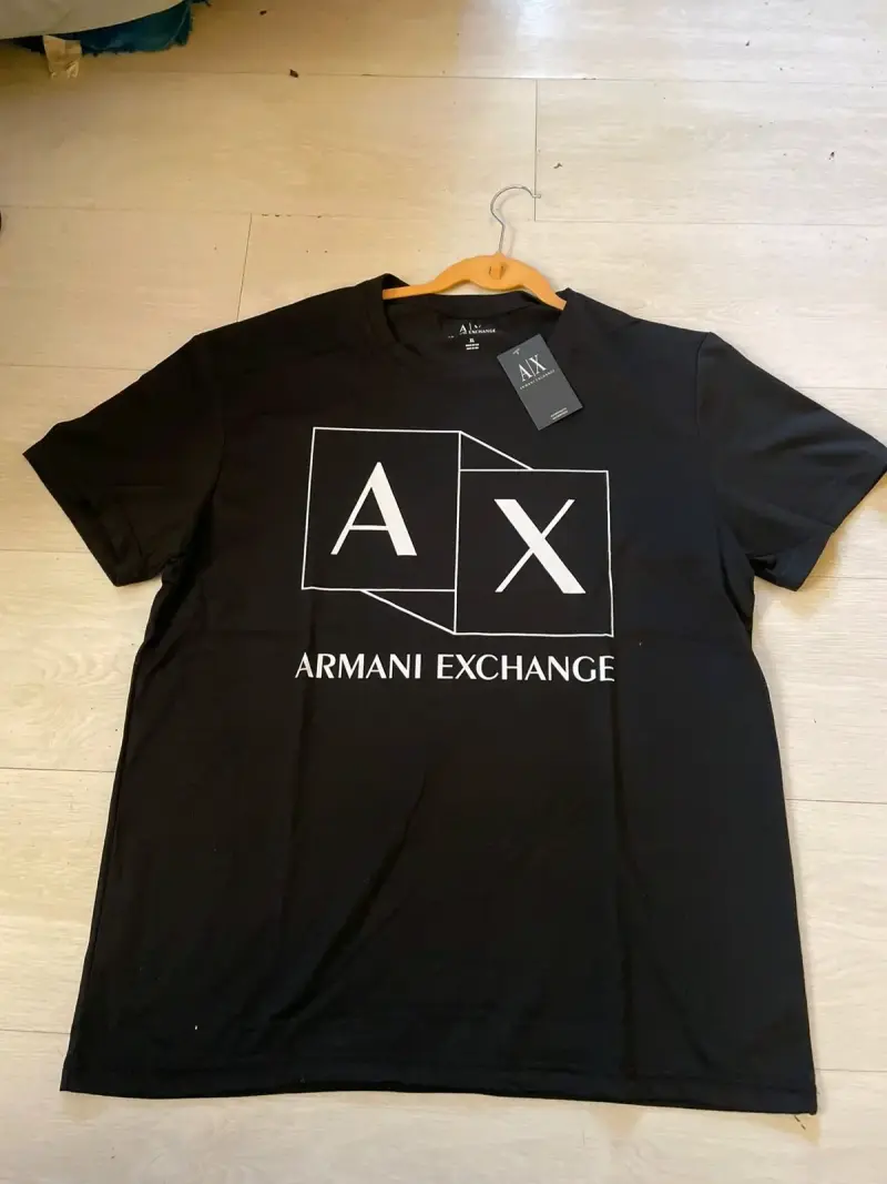 Polera Negra EA7 Emporio Armani con Logo - 3