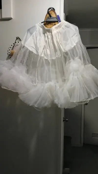 Vestido vintage floral rosa y blanco - miniatura 3