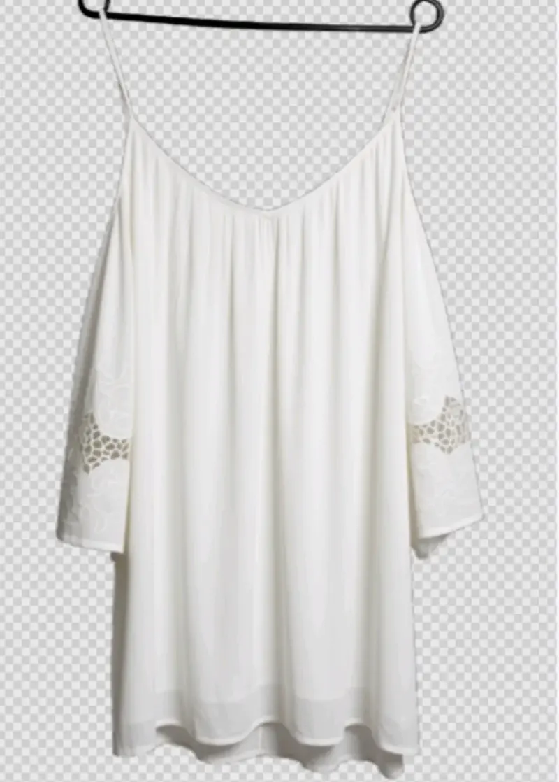 Blusa blanca con encaje Nicopoly - 1