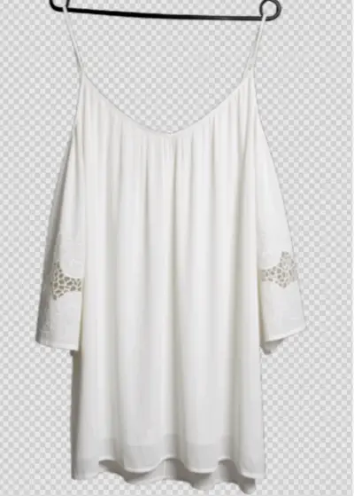 Blusa blanca con encaje Nicopoly - miniatura 1