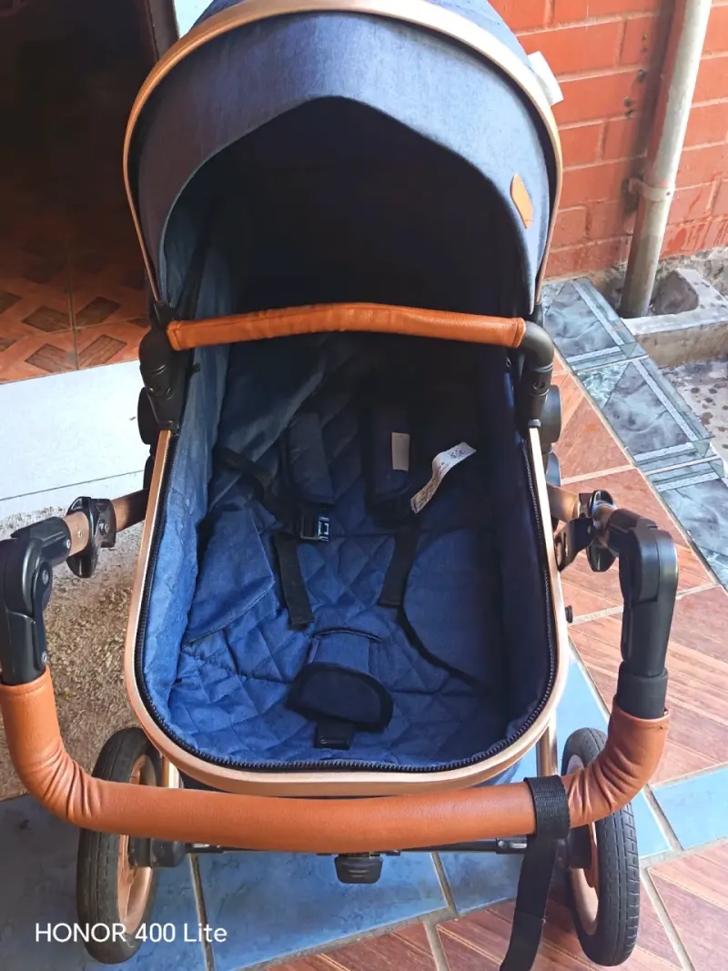 Coche de bebé Eros azul plegable - 3